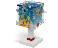 Dalber Lámpara de mesa o mesilla infantil Rocket Cohete espacial sistema solar