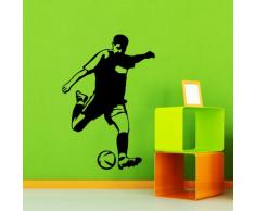 Ambiance-Live Adhesivo Decorativo para Pared Futbolista 9Â âÂ 80Â x 55Â cm. Negro