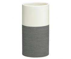Sealskin Vaso para Cepillo de Dientes Doppio, 6.9 x 6.9 x 12.6 cm, Porcelana, Gris