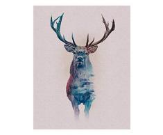 Komar Wandbild Von Animals Forest Deer | Poster, Bild, Wohnzimmer, Schlafzimmer, Dekoration, Kunstdruck | ohne Rahmen | P084C-40x50 fotomural, carbÃ³n