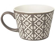 Excelsa etnika Taza Jumbo 415Â ml, Porcelana, Gris, 11Â x 11Â x 8Â cm