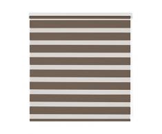 Estoralis Vera - Estor Enrollable Doble Tejido, Noche y dÃa, Tabaco, 145 x 175 cm