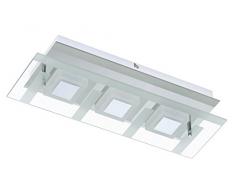 Briloner Leuchten lámpara de pared LED, 3 x 5 W, 400 lm, cromo 3569-038