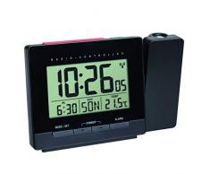 TFA Dostmann 60.5016.01. Reloj Despertador con proyector y Fuente de alimentación, Color Negro