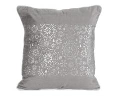 Eurofirany Fundas de cojÃ­n, Fundas de sofÃ¡, Fundas de cojÃ­n, Navidad, Copos de Nieve, decoraciÃ³n, Pack Doble, Juego de 2 Unidades, Fundas de Almohada, cojÃ­n, Plata, 40 x 40 cm