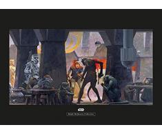 Komar Wandbild Von Star Wars Classic RMQ Mos Eisley Streets | Kinderzimmer, Jugendzimmer, Dekoration, Kunstdruck | ohne Rahmen | WB154-70x50 fotomural, carbÃ³n