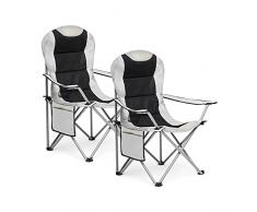 IWMH Silla de Camping, Silla Plegable de Dos Piezas, Silla de Playa, con Portavasos y Bolsa de Almacenamiento, para Exteriores, Jardín, Playa, Capacidad de Carga Máxima de 120 KG,Light Grey