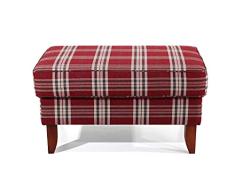 Max Winzer 2960-5240-2077423-F07 Taburete, Madera, Textil, Rojo, Breite x Tiefe x Höhe: 86 x 60 x 49 cm