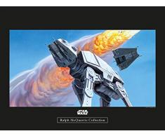 Komar Wandbild Von Star Wars Classic RMQ Hoth Battle AT | Kinderzimmer, Jugendzimmer, Dekoration, Kunstdruck | ohne Rahmen | WB143-40x30 fotomural, carbÃ³n