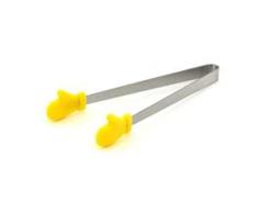 Pinzas de silicona en forma de guante, pinzas de barbacoa de silicona resistentes al calor y buffet de ensaladas de 5 pulgadas, pinzas de frutas de silicona para cubitos de hielo azÃºcar, amarillo