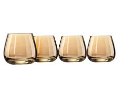 Creatable, 23523, Serie GLAMOUR - Vaso de whisky (4 unidades, cristal, 310 ml)