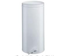 WESCO 127 531-01 - Papelera con Pedal, Acero Inoxidable, Color Blanco