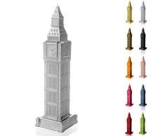 Candellana Hecho a Mano Big Ben Vela de Regalo - Divertida - Vela Decorativa - Decoración del Hogar - Regalos para Amigos - Mecha de Algodón - Tiempo de Quemado 70h - Vela Silver