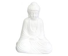 HOMEA 5dej1345bc Estatua Dibujo Buda cerÃ¡mica Blanco 21Â x 14Â x 30Â cm