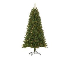 Giftsome Ãrbol de Navidad Artificial con iluminación LED - Ramas Plegables - Luz Blanca cálida - 185 cm - Verde
