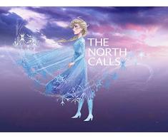Komar Disney Wandbild Von Frozen Elsa The North Calls | Kinderzimmer, Babyzimmer, Dekoration, Kunstdruck | ohne Rahmen | WB073-40x30 fotomural, carbón