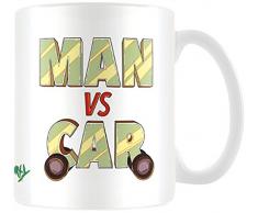 Rick y Morty Hombre Vs Coche Taza de cafÃ©, cerÃ¡mica, 7,9Â x 11Â x 9,3Â cm
