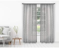 Home Maison Juego de Cortinas, Gris, 38 x 96 cm