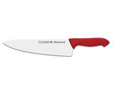 3 Claveles Cuchillo Cocinero Proflex, Acero Inoxidable, Rojo, 25 cm - 10