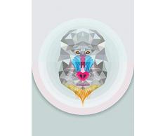 Komar Wandbild Von Baboon | Poster, Bild, Wohnzimmer, Schlafzimmer, Dekoration, Kunstdruck | ohne Rahmen | P089-30x40 fotomural, carbÃ³n