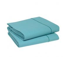 Blanc des Vosges Uni 57 Hilos Almohada algodón Esmeralda 190 x 90 cm