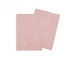 Bazar de la Pipol Chevron Toalla de Cocina, Rojo, 2Â Piezas