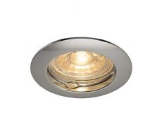 SLV Cromo Pika/Foco, luz de inundación, proyector Techo, luminaria empotrable led, iluminación Interior / GU10 50W, 50 W