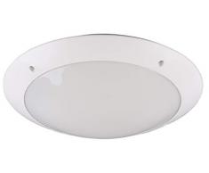 Reality Leuchten Camaro R60502031 - Lámpara de techo para exteriores (plástico, no incluida), color blanco 2 bombillas E27.