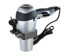 Wenko 23894100 Montella-Soporte de Pared para secador de Pelo (fijaciÃ³n con Tornillos, Aluminio, 12 x 3 x 12 cm), Color Gris