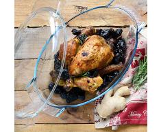 Dajar 722597 Pyrex - Recipiente ignÃfugo con tapa y guante (5,8 L, cristal, apto para lavavajillas), Vidrio