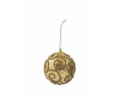 Galileo Casa Doodles Juego Bolas Navidad, Dorado, 8Â x 8Â x 8Â cm, 6Â Unidad