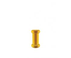 Alessi Totem Domestici ES19 1 - Molinillo de Sal, Pimienta y Especias de DiseÃ±o en Madera de Haya, Amarillo, Negro y Blanco