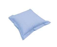 Nuit De France 331218 Funda Almohada 80 Hilos Acabado Volante y Recubrimiento percal algodón Azul, 100% algodón, Azul, 65/65