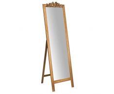 Biscottini Espejo de pie Dormitorio 52x5x177 cm | Espejo de pie con Marco de Madera | Espejo Largo de pie