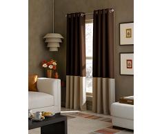 Cortina de Cortinas Kendall con Ojales de Color, poliÃ©ster Tela, marrÃ³n, 160 cm