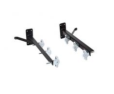 Sauvic Tendedero de Pared con 6 poleas plastificado Negro