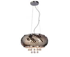 Näve Leuchten 7030442 - Lámpara de techo con cristales colgantes (45 cm de diámetro, 150 cm de altura)