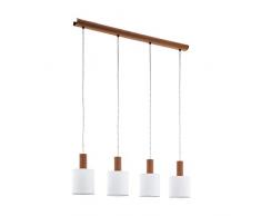 EGLO CONCESSA 3 lámpara Colgante E27, 40 W, Marrón, Blanco