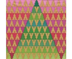 Caspari servilleta Zig Zag diseÃ±o de Ã¡rboles, Multi-Color