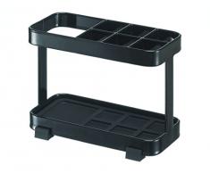 Gerson 6802Â Puerta Cepillo de Dientes Metal, Metal Pintado, Negro, 11,5 x 5 x 8 cm