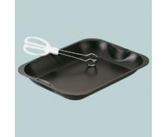 Zenker 3459 Frito y moldes para repostería con Pinzas para Barbacoa con 30 x 5 cm