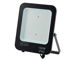 M Ledme - Foco Proyector LED Napoli 150W, 18.000 lumen, IP65 Regulable, Color Luz frÃa (6000k), Iluminación exterior, De uso para jardÃn, patios, parking, hotel, naves etc.