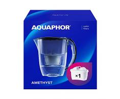 AQUAPHOR Jarra con filtro de agua Amethyst Negro 1 Maxfor+ cartucho incluido I Filtro de agua plÃ¡stico de 2,8l I Reduce cal, cloro, metales pesados I Jarra compacta perfecto para nevera
