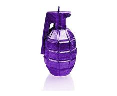 Candellana Hecho a Mano Grenade Vela de Regalo - Divertida - Vela Decorativa - Decoración del Hogar - Regalos para Amigos - Mecha de Algodón - Tiempo de Quemado 25h - Vela Violet Metallic