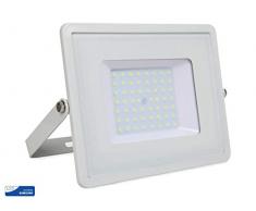 V-TAC SMD SLIM - Foco led (aluminio, 529 x 415 x 55 mm), color negro