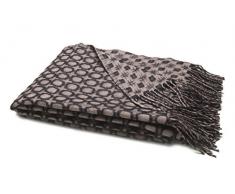 Bolzan Camas Gaudi Manta, Lana, Negro/Gris, Individual, 180Â x 130Â x 2Â cm