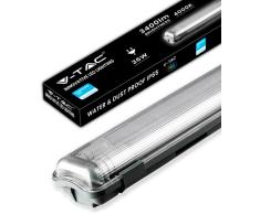V-TAC Pantalla LED Luminaria Estanca 120 CM - 36W - Chip Samsung - Lámpara Tublos Doble 3400 Lumen IP65 para Pared, Garaje, Tienda - 120LM/W - Plafón LED - Luz Blanco Neutro 4000k