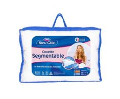 Bleu Câlin Edredón Segmentado, Fácil de Lavar, Blanco, 220x240 cm, KSGB40