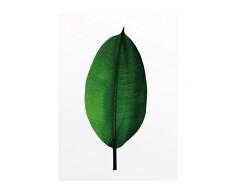Komar Wandbild Von Ficus Leaf | Poster, Bild, Wohnzimmer, Schlafzimmer, Dekoration, Kunstdruck | ohne Rahmen | P058-30x40 fotomural, Verde, Blanco