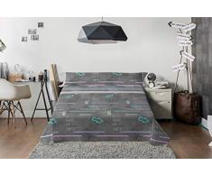 Lois Sabanas Neon Cama de 135 cm (135_x_200_cm), Gris